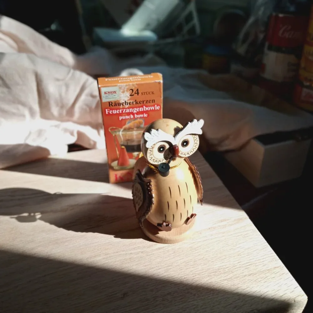 COPY - Beechwood owl incense burner